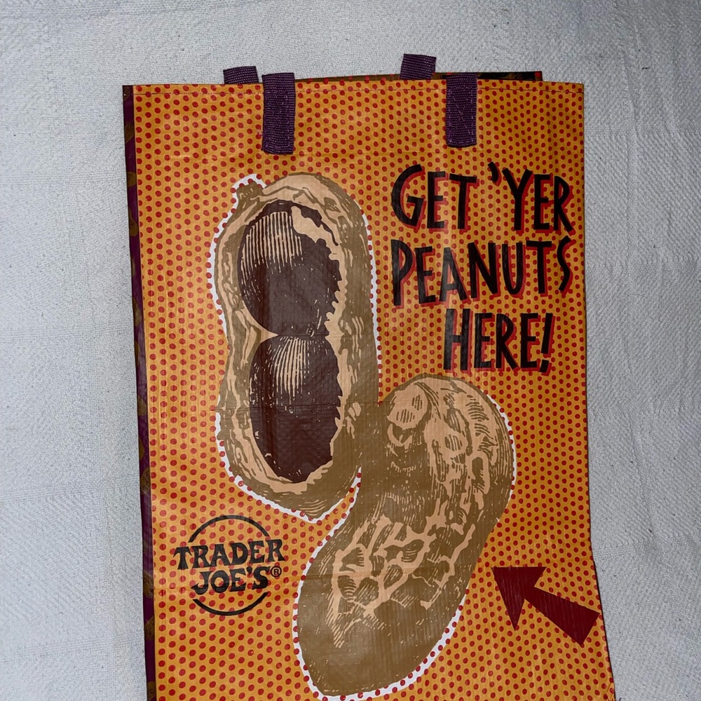 Trader Joe's George Washington Peanuts Collectible Design Tote Bag - Picture 2 of 3